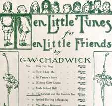 Cricket And The Bumblebee Sheet Music 1903 Piano Chadwick Children&#39;s DWCC15 - $389.60 MXN