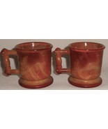 Set (2) Boyd CHOCOLATE SLAG GLASS 2 oz Child Mugs - €25,57 EUR