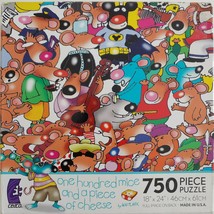 One Hundred Mice and a Piece of Cheese by Whitlark 750 Piece Puzzle 18&quot; ... - £35.37 GBP
