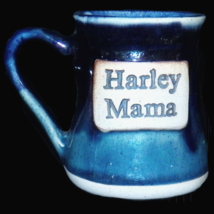 Tumbleweed Pottery Harley Mama Handthrown Navy Blue Stoneware Coffee Mug Cup - £30.10 GBP