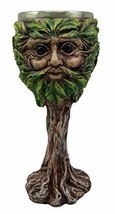 Whimsical Forest Spirit Greenman Deity Wine Goblet Chalice Cup Figurine 6oz - £19.17 GBP