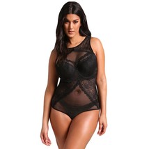 Plus Size Mesh &amp; Lace Teddy Romper - £22.00 GBP