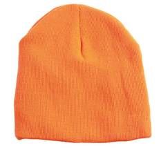 Orange D&amp;Y Neon Short Knit Beanie - £11.79 GBP