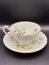 Paragon teacup &amp; saucer pale green bone china, Oriental courting scene g... - $513.47