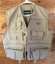 Vintage Remington Vest Mens XL Brown Fly Fishing Full Zip Pockets Outdoo... - $649.65 MXN