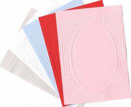 Embossed Card. A6. Frame. Choice of Colour - $0.37+