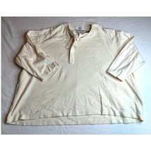 Orvis Sweatshirt Womens Extra Large Pastel Yellow Cropped Long Sleeve Co... - $8.60