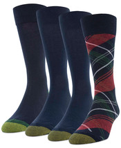 GOLD TOE Mens 4 Pack Christmas Plaid Knit Crew Socks $24 - NWT - £7.16 GBP