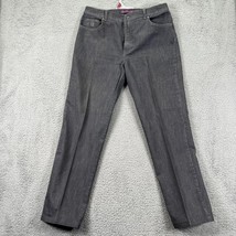 Gloria Vanderbilt Womens Gray Medium Wash Denim Straight Jeans Size 14 - £15.49 GBP