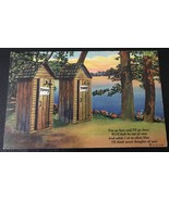 1960&#39;s-70&#39;s Chrome Postcard - Out house Poetry - £2.85 GBP