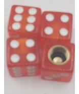 Set of  4  Red  Dice Tire Valve Stem Caps For Car, Standard Fitting #10 - $9.87 CAD