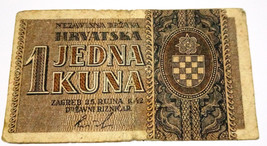1 kuna 1942 banknote Croatia - £10.25 GBP