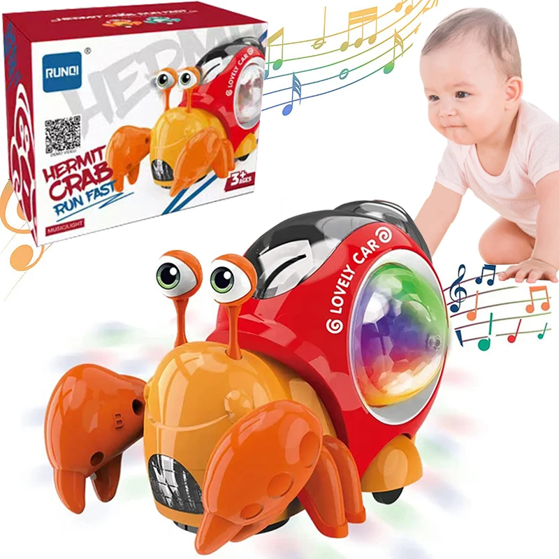 Children Toy Crawling Crab Walking Dancing Electronic Pets Robo Hermit Crab - £13.14 GBP