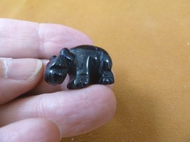 (Y-HIP-500) 1&quot; Blue Goldstone HIPPO Hippopotamus stone Gemstone carving ... - £6.78 GBP