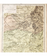 1920 Map Jerusalem Surrounding Environs Bible Page Christian Collectible... - $460.23 MXN