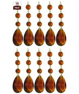 Royal Designs Amber Teardrop Pendant Chandelier Crystal Prism with Chrom... - $33.78 CAD+