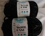 Lion Brand Wool Ease Thick &amp; Quick Obsidian lot of 2 Dye Lot 0621 - $10.99