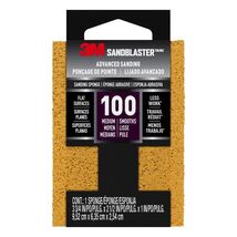 3M Sandblaster 3-3/4 in. L X 2-1/2 in. W X 1 in. 100 Grit Medium Flat Su... - $7.95