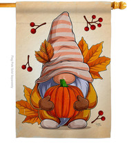 Autumn Gnome House Flag 28 X40 Double-Sided Banner - £29.62 GBP