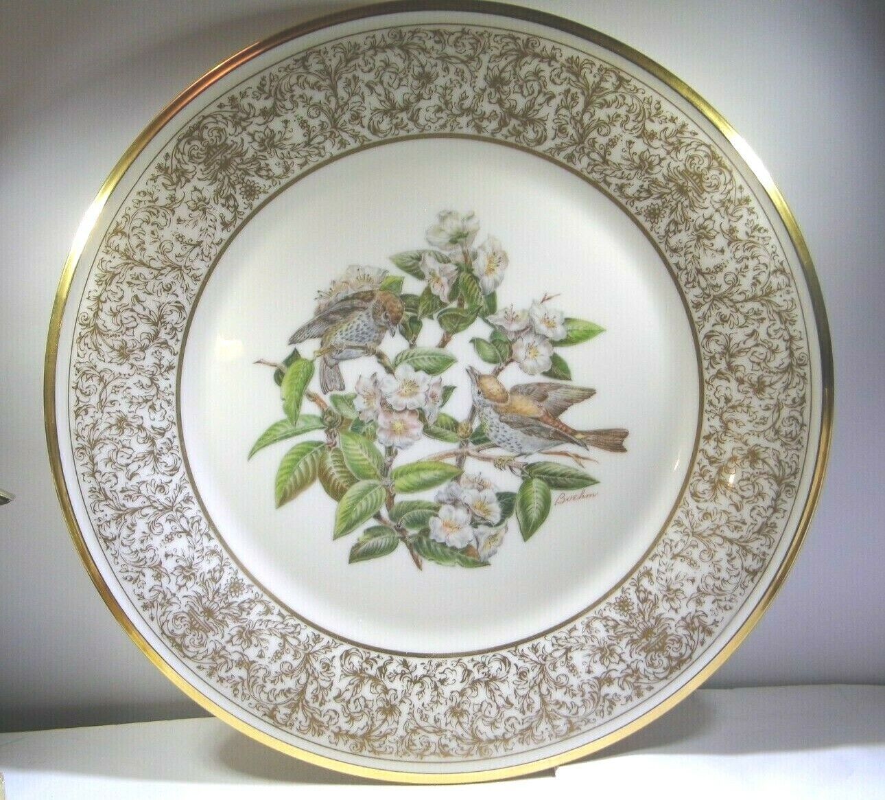 Primary image for Lenox China Boehm 1970 "Wood Thrush" Plate New in Original Boxes