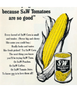 1969 Simply Wonderful Corn Advertisement S&amp;W Canned Vegetables Foods DWW10C - $460.99 MXN