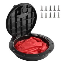 8'' Black Deck Plate Kit Deck Hatch With Storage Bag For Fishing Kayak Boating - £31.45 GBP