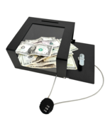 Steel Locking Tip Box - Heavy-Duty Secure Tip Jar with Combination Cable... - $48.92 CAD