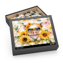 Puzzle, Pig, Sunflowers (120, 252, 500-Piece) awd-657 - £19.61 GBP+