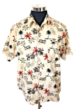 Crossings Island Casual Shirt Mens Size Large Multicolor Hawaiian Aloha Tropical - £15.18 GBP