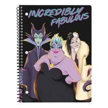 Disney Villains Single Subject Notebook School Supplies Spiral Ruled Paper - $13.57