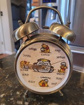 Winnie Pooh Metal Alarm Clock Disney Baby Decor Classic Hunny Pot Works! - £27.93 GBP