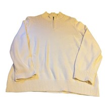 Karen Scott Sweater Women’s Size 2X White Chunky Long Sleeve Pullover 1/... - £14.93 GBP