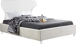 Ghost Collection Modern | Contemporary Velvet Upholstered Bed Featuring Acrylic  - £1,708.36 GBP