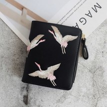 Mous mini embroidery wallets purses leather small luxury female short coin zipper purse thumb200