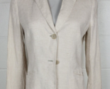 Brooks Brothers Womens Linen Blazer Jacket Beige Milano Fit Sz 4 - £16.07 GBP