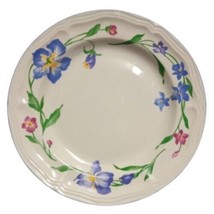 Vintage Gibson WHISPER Salad Plate 7 5/8” D Floral Iris Ceramic Dessert Dish - $10.89