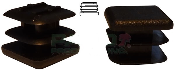 4 Square 3/4&#39;&#39; Flat Multi-Gauge Chair Leg Insert Glides For Patio Tubes/... - $7.65