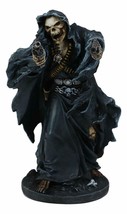 Ebros Gift Gothic Grim Reaper Skeleton Assassin with Dual Pistols Figurine 9&quot; H - £34.61 GBP