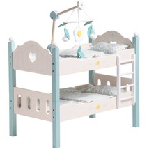 ROBOTIME Baby Doll Bunk Beds,Wooden Doll Beds Cribs Cradle For 18 Inch Dolls Fur - £193.17 GBP