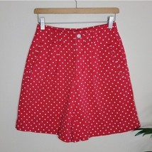 Vintage Liz Wear | Red &amp; White Polka Dot High Waisted Mom Shorts, vtg si... - $24.19