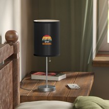 Retro-Inspired Sunset Scene Table Lamp - Steel Base, Printed Shade, 10 Trim Colo - £61.85 GBP