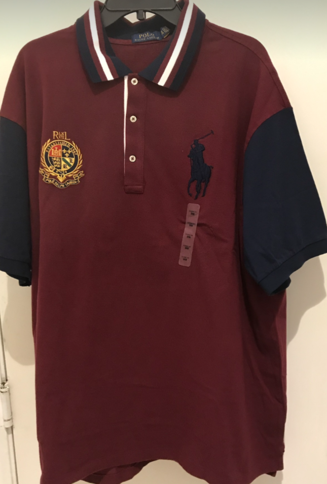 Polo Ralph Lauren Big Tall Maroon Fit Big Pony Mesh Polo Shirt 2XLT