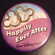Disney World Collectible &quot;Happily Ever After&quot; Pin W Picture of Mickey Rings! NEW - £5.39 GBP