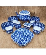 ROYAL DANUBE #1866  Calico Porcelain Tea Coffee Service Set Blue Roses G... - $744.71 CAD