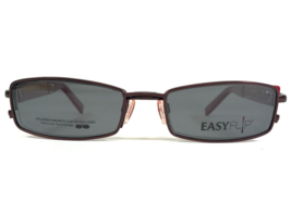 EasyFlip Eyeglasses Frames MOD P6076 30 Red Chevron with Clip Ons 51-18-135 - £43.99 GBP