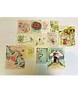 Vintage Greeting Card Lot Wedding Bridal Paper Shower Crafts Ephemera  - $8.50