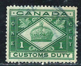 Canada 1912 Revenue Custom Duty Used Stamp FCD1 &quot;Crown &quot; - £0.57 GBP