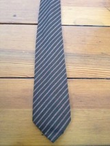 Vintage Gael 100% Wool Scottish Striped Preppry Schoolboy Skinny Tie Scotland 3&quot; - £10.12 GBP