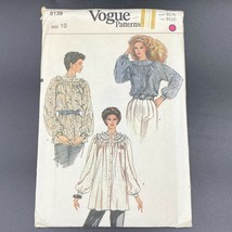 Vintage Vogue Sewing Pattern 8139 Blouse size 10 Raglan Sleeves UNCUT 32... - $11.25