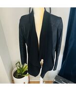 Blank NYC Drape Front Open Waterfall Faux Leather Wrap Moto Jacket, Blac... - $68.67 CAD